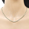 Oro Laminado Basic Necklace, Gold Filled Style Mariner Design, Diamond Cutting Finish, Golden Finish, 04.213.0343.24 (Thickness, 24 Inches Length)
