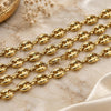 Oro Laminado Fancy Necklace, Gold Filled Style Puff Mariner Design, Polished, Golden Finish, 04.213.0345.24 (Thickness, 24 Inches Length)