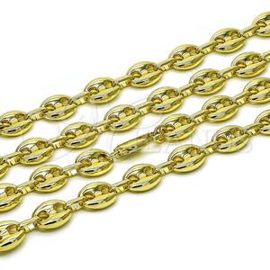 Gold Filled Necklace — Fancy Necklace Puff Mariner Design Polished 04. Thickness — main product view — SKU 159814 | Oro Laminado collar — elegante Necklace Puff Mariner diseño pulido 04. Thickness — SKU 159814