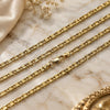 Oro Laminado Basic Necklace, Gold Filled Style Mariner Design, Diamond Cutting Finish, Golden Finish, 04.213.0346.24 (Thickness, 24 Inches Length)