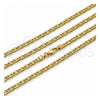 Oro Laminado Basic Necklace, Gold Filled Style Mariner Design, Diamond Cutting Finish, Golden Finish, 04.213.0346.24 (Thickness, 24 Inches Length)