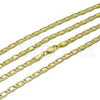 Oro Laminado Basic Necklace, Gold Filled Style Mariner Design, Polished, Golden Finish, 04.213.0347.24