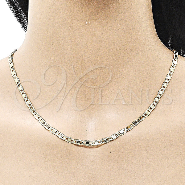 Gold Filled Necklace — Basic Necklace Mariner Design Polished 04. Thickness 24 — alternate product view — SKU 159816 | Oro Laminado collar — básico Necklace Mariner diseño pulido 04. Thickness 24 — SKU 159816