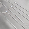 Sterling Silver Basic Necklace, Rope Design, Polished, Silver Finish, 04.420.0035.18 (0.80 Gauge, Thickness, 18 Inches Length)
