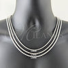 Sterling Silver Basic Necklace, Rope Design, Polished, Silver Finish, 04.420.0035.18 (0.80 Gauge, Thickness, 18 Inches Length)
