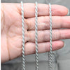 Sterling Silver Basic Necklace, Rope Design, Polished, Silver Finish, 04.420.0036.20 (0.70 Gauge, Thickness, 20 Inches Length)