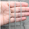 Sterling Silver Basic Necklace, Rope Design, Polished, Silver Finish, 04.420.0036.18 (0.70 Gauge, Thickness, 18 Inches Length)