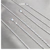 Sterling Silver Basic Necklace, Rope Design, Polished, Silver Finish, 04.420.0037.16 (0.60 Gauge, Thickness, 16 Inches Length)