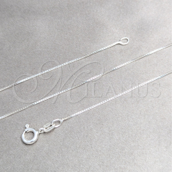 Sterling Silver Basic Necklace, Box Design, Polished, Silver Finish, 04.420.0038.16