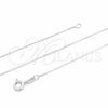 Sterling Silver Basic Necklace, Box Design, Polished, Silver Finish, 04.420.0038.16 (01 MM Thickness, 16 Inches Length)