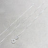 Sterling Silver Basic Necklace, Cable Design, Polished, Silver Finish, 04.420.0039.16 (0.25 Gauge, 01 MM Thickness, 16 Inches Length)