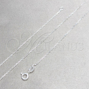 Sterling Silver Necklace — Basic Necklace Cable Design Polished 04. 0.25 Gauge — main product view — SKU 159831 | Plata 925 collar — básico Necklace Cable diseño pulido 04. 0.25 Gauge — SKU 159831