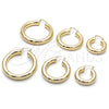 Oro Laminado Medium Hoop, Gold Filled Style Hollow Design, Polished, Golden Finish, 02.163.0315.40