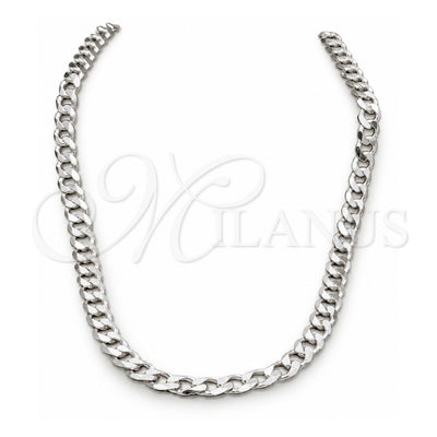 Sterling Silver Basic Necklace, Polished, Silver Finish, 04.433.0002.26 (200 Gauge, 08 MM Thickness, 26 Inches Length)