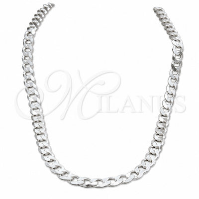 Sterling Silver Basic Necklace, Polished, Silver Finish, 04.433.0002.26 (200 Gauge, 08 MM Thickness, 26 Inches for wholesale, main product view
