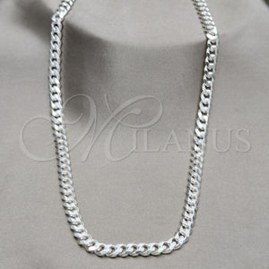 Sterling Silver Necklace — Basic Necklace Curb Design Polished 04. Gauge Thickness — main product view — SKU 159861 | Plata 925 collar — básico Necklace Curb diseño pulido 04. Gauge Thickness — SKU 159861