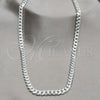 Sterling Silver Basic Necklace, Curb Design, Polished, Silver Finish, 04.433.0004.20