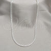 Sterling Silver Basic Necklace, Curb Design, Polished, Silver Finish, 04.433.0007.16 (100 Gauge, Thickness, 16 Inches Length)