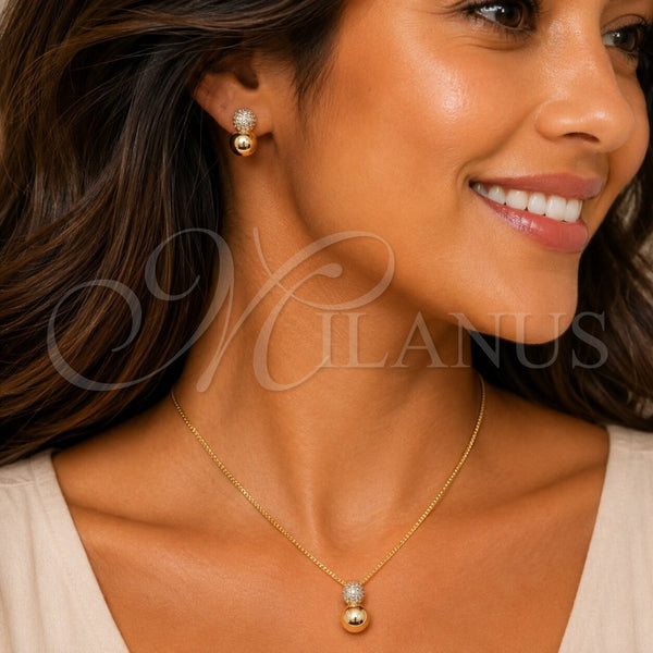 Gold Filled Ring — Earring and Pendant Adult Set Ball and Infinite — alternate product view — SKU 159884 | Oro Laminado anillo — Earring and Pendant Adult Set Ball and Infinite — SKU 159884