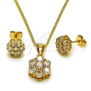 Gold Filled Ring — Earring and Pendant Adult Set Cluster Design with — main product view — SKU 159915 | Oro Laminado anillo — Earring and Pendant Adult Set Cluster diseño with — SKU 159915