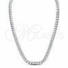 Sterling Silver Basic Necklace, Miami Cuban and Curb Design, Polished, Silver Finish, 04.433.0008.26 (200 Gauge, 07 MM Thickness, 26 Inches Length)