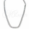 Sterling Silver Basic Necklace, Curb and Miami Cuban Design, Polished, Silver Finish, 04.433.0008.24 (200 Gauge, 07 MM Thickness, 24 Inches Length)