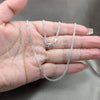 Sterling Silver Basic Necklace, Curb and Miami Cuban Design, Polished, Silver Finish, 04.433.0010.24 (0.60 Gauge, 02 MM Thickness, 24 Inches Length)
