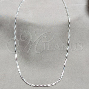 Sterling Silver Necklace — Basic Necklace Curb and Miami Cuban Design Polished — main product view — SKU 159925 | Plata 925 collar — básico Necklace Curb and Miami Cuban diseño pulido — SKU 159925