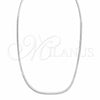 Sterling Silver Basic Necklace, Curb and Miami Cuban Design, Polished, Silver Finish, 04.433.0010.16 (0.60 Gauge, 02 MM Thickness, 16 Inches Length)