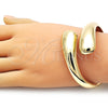 Oro Laminado Individual Bangle, Gold Filled Style Teardrop Design, Polished, Golden Finish, 07.215.0001.04