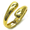 Oro Laminado Individual Bangle, Gold Filled Style Teardrop Design, Polished, Golden Finish, 07.215.0001.04 (40 MM Thickness, Size 4 (2.25 Diameter))
