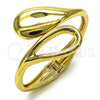 Oro Laminado Individual Bangle, Gold Filled Style Teardrop Design, Polished, Golden Finish, 07.215.0006.04