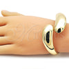 Oro Laminado Individual Bangle, Gold Filled Style Teardrop Design, Polished, Golden Finish, 07.215.0009.05
