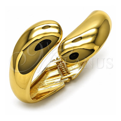 Oro Laminado Individual Bangle, Gold Filled Style Teardrop Design, Polished, Golden Finish, 07.215.0009.05 (40 MM Thickness, Size 5 (2.50 Diameter))