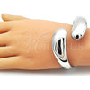 Rhodium Plated Individual Bangle, Teardrop Design, Polished, Rhodium Finish, 07.215.0009.1.05