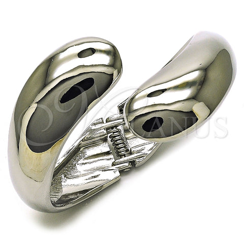 Rhodium Plated Individual Bangle, Teardrop Design, Polished, Rhodium Finish, 07.215.0009.1.05