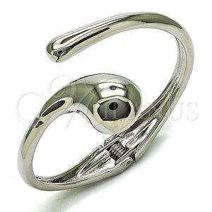 White Gold Filled Jewelry — Individual Bangle Teardrop Design Polished 07. 40 MM — main product view — SKU 159947 | Oro Laminado Blanco joyería — Individual Bangle Teardrop diseño pulido 07. 40 MM — SKU 159947