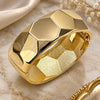 Oro Laminado Individual Bangle, Gold Filled Style Disco Design, Polished, Golden Finish, 07.215.0011.05 (25 MM Thickness, Size 5 (2.50 Diameter))
