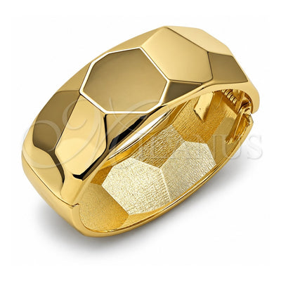 Oro Laminado Individual Bangle, Gold Filled Style Disco Design, Polished, Golden Finish, 07.215.0011.05 (25 MM Thickness, Size 5 (2.50 Diameter))