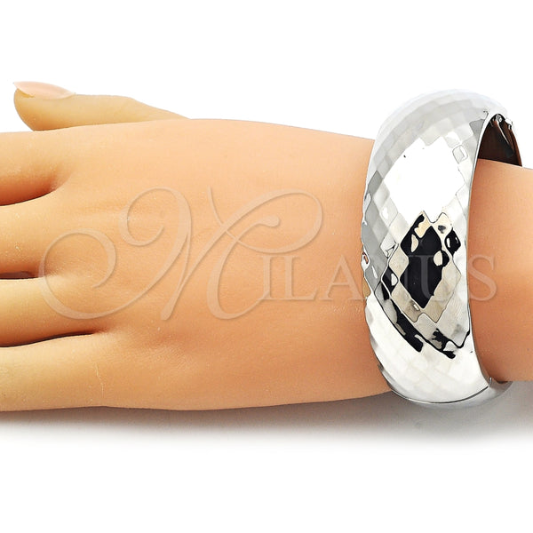 White Gold Filled Jewelry — Individual Bangle Polished 07. 24 MM Thickness Size — alternate product view — SKU 159950 | Oro Laminado Blanco joyería — Individual Bangle pulido 07. 24 MM Thickness Size — SKU 159950