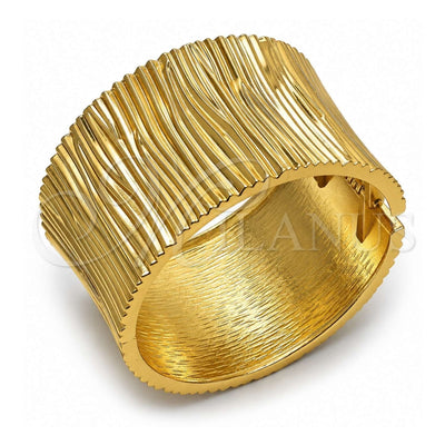 Oro Laminado Individual Bangle, Gold Filled Style Diamond Cutting Finish, Golden Finish, 07.215.0014.05 (40 MM Thickness, Size 5 (2.50 Diameter))