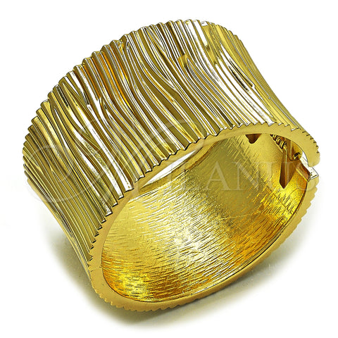 Oro Laminado Individual Bangle, Gold Filled Style Diamond Cutting Finish, Golden Finish, 07.215.0014.05 (40 MM Thickness, Size 5 (2.50 Diameter))