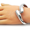Rhodium Plated Individual Bangle, Teardrop Design, Polished, Rhodium Finish, 07.215.0015.1.06