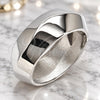 White Gold Filled Individual Bangle, Polished, Rhodium Finish, 07.215.0016.1.05 (30 MM Thickness, Size 5 (2.50 Diameter))
