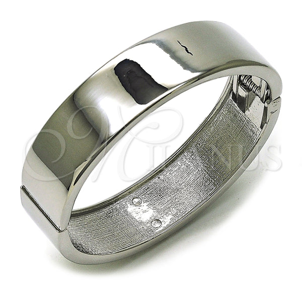 Rhodium Plated Individual Bangle, Polished, Rhodium Finish, 07.215.0017.1.05