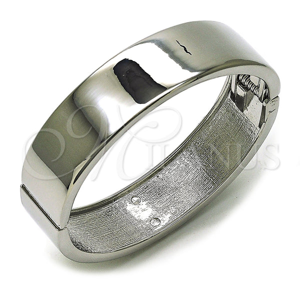 Rhodium Plated Individual Bangle, Polished, Rhodium Finish, 07.215.0017.1.05 (Thickness, Size 5 (2.50 Diameter))