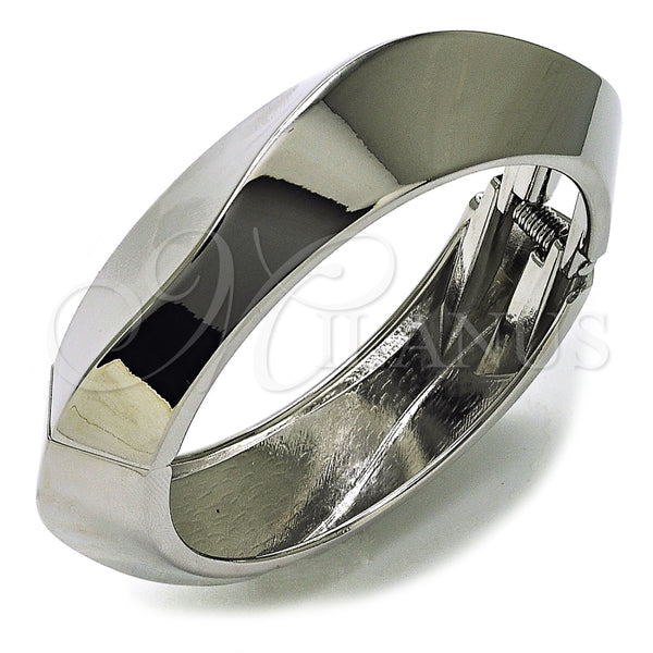 Rhodium Plated Individual Bangle, Polished, Rhodium Finish, 07.215.0018.1.05