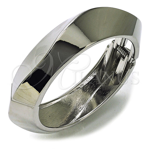 Rhodium Plated Individual Bangle, Polished, Rhodium Finish, 07.215.0018.1.05
