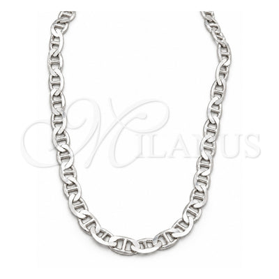 Sterling Silver Basic Necklace, Mariner Design, Polished, Silver Finish, 04.433.0011.26 (250 Gauge, Thickness, 26 Inches Length)
