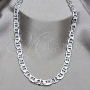 Sterling Silver Necklace — Basic Necklace Mariner Design Polished 04. Gauge Thickness — main product view — SKU 159969 | Plata 925 collar — básico Necklace Mariner diseño pulido 04. Gauge Thickness — SKU 159969